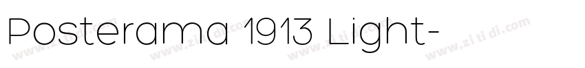 Posterama 1913 Light字体转换